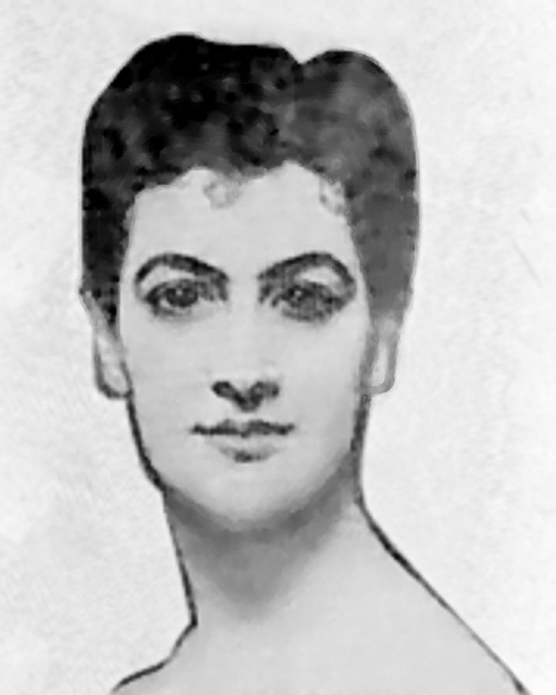 Retrato desenhado de Eufrásia Teixeira Leite aos 30 anos