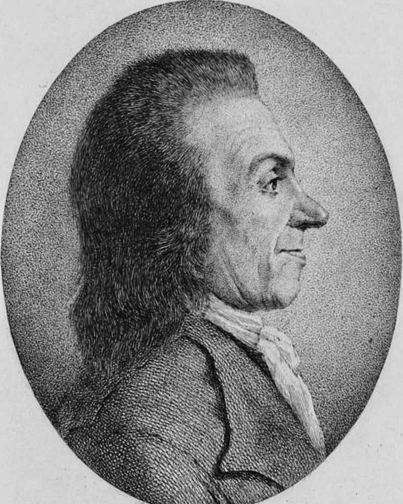 Gravura de Johann Heinrich Pestalozzi, de perfil